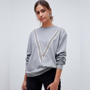 Moves By Minimum sporty stripe sweatshirt size Medium